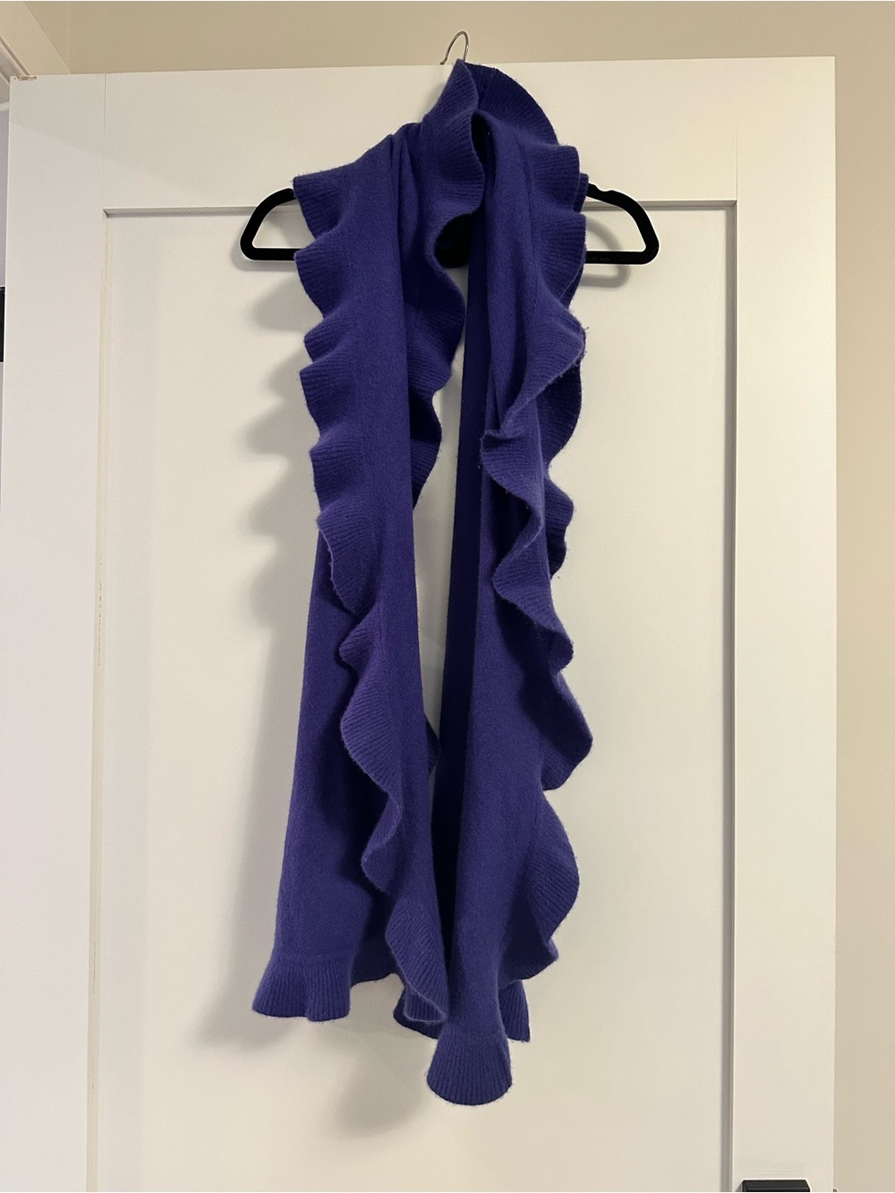 Dark purple knit scarf